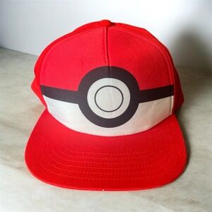 Kids Pokemon Pokeball Snapback Hat Red Youth OSFM Collector‎ Cosplay